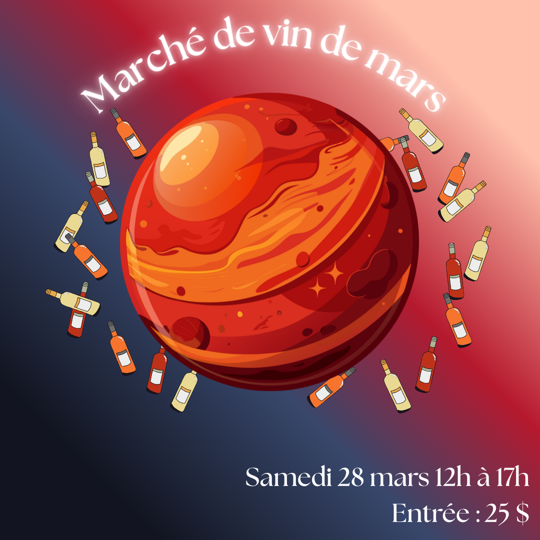 Marché de vin de mars
